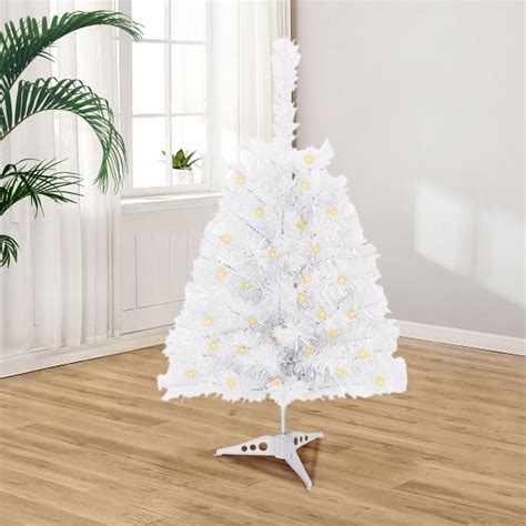 small white christmas tree with lights|white christmas tree on clearance.